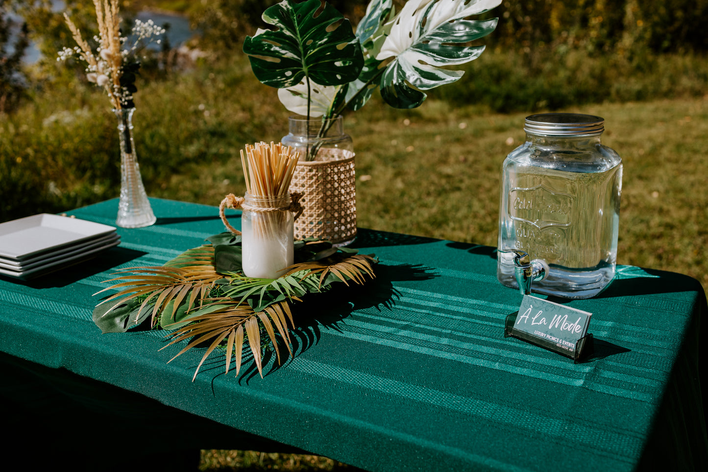 2-hour Picnic Experience (Boho Chic - Green & Gold)